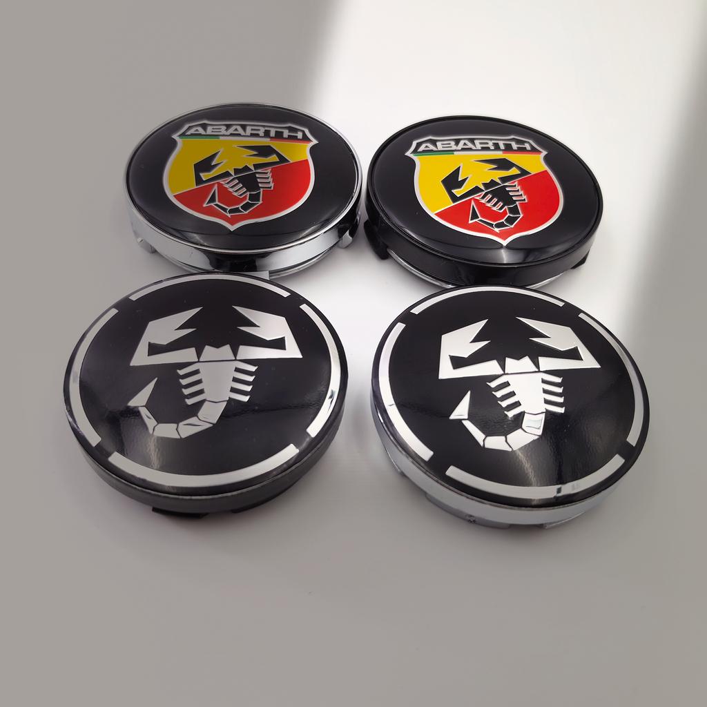 4ps 56mm/60mm 5.6cm/6cm Abarth logo car emblem Wheel Center Hub Cap auto Rim refit dust-proof badge covers styling accessories