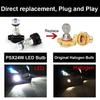 2PCS Canbus PSX24W LED Fog Lights H16(EU) 5202 Daytime Running Light 100W 6000K PS19W White/Amber Auto Driving Headlight 12V
