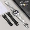 Brățară de ceas din oțel inoxidabil 18mm pentru Casio F84 F105/108/A158/168 AE1200/1300 SGW400 F91W Brățară metalică vintage Curele aurii