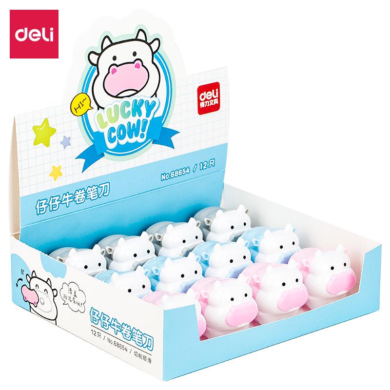 Deli Cartoon Cute Manual Pencil Sharpener for Kids - Plastic Student Stationery