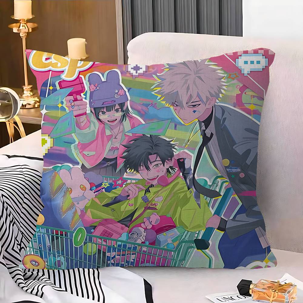 Link Click Anime Cushion Cover Polyester Sofa Cushions Decorative Throw Pillows Home Decoration Pillowcover