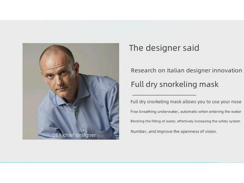 Shuaipu Full Dry Anti-Fog Snorkeling and Diving Mask with 180° Panoramic View