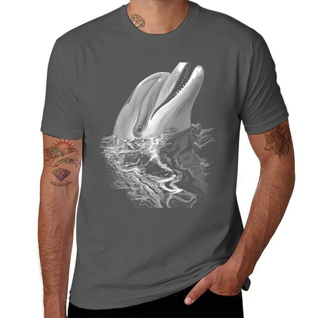 Dolphin TShirt Breathable Basic Cotton TShirt