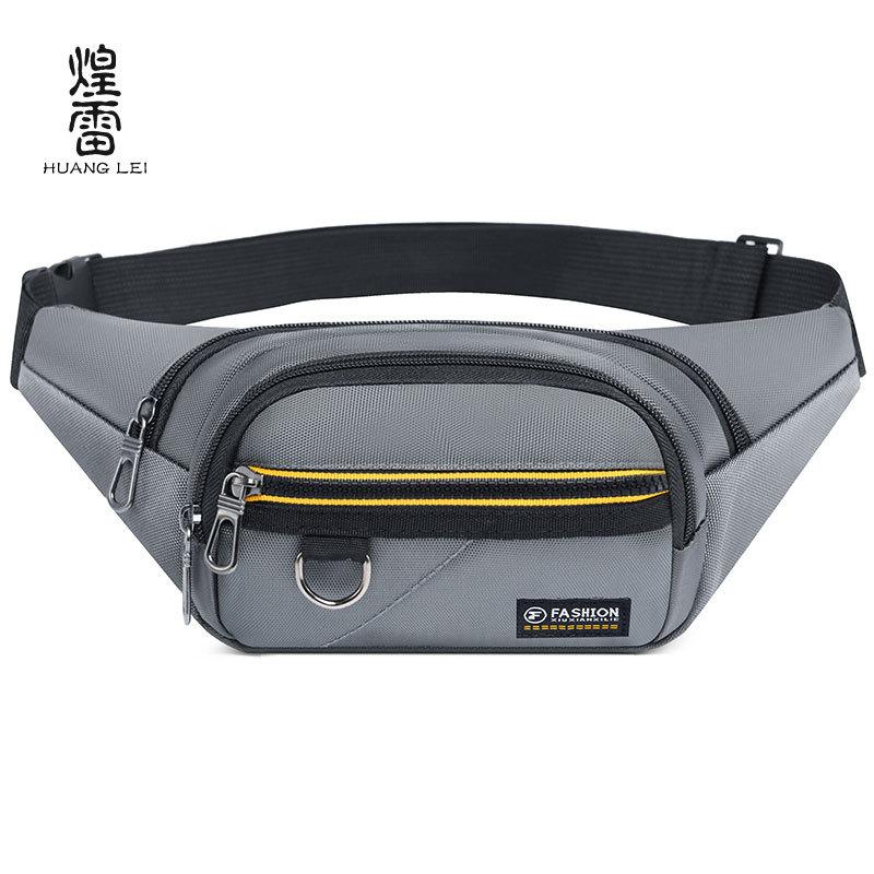 

Поясная сумка Мужская спортивная альпинистская сумка-мессенджер Мужская нагрудная сумка Сумка для мобильного телефона Износостойкая рабочая сумка кассира серый