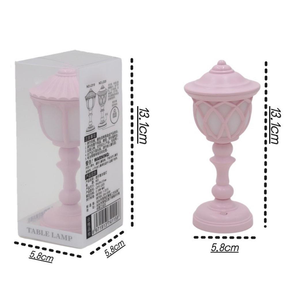 Retro LED Schreibtischlampe USB Ladetischlampe Mini Straßenlaternen Design Nachtlichter Touch Dimmbar Nachttischlampe Zimmerdekor