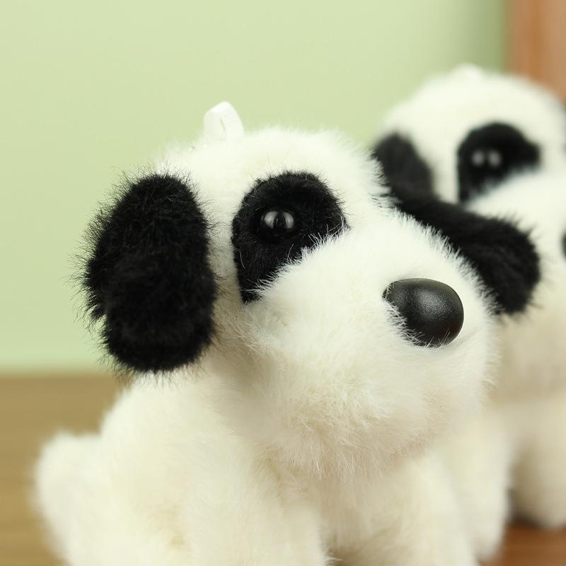 

1Pcs Cute Cartoon Spotted Puppy Keychain Pendant Plush Toy Bag Pendant Children S Gift белый