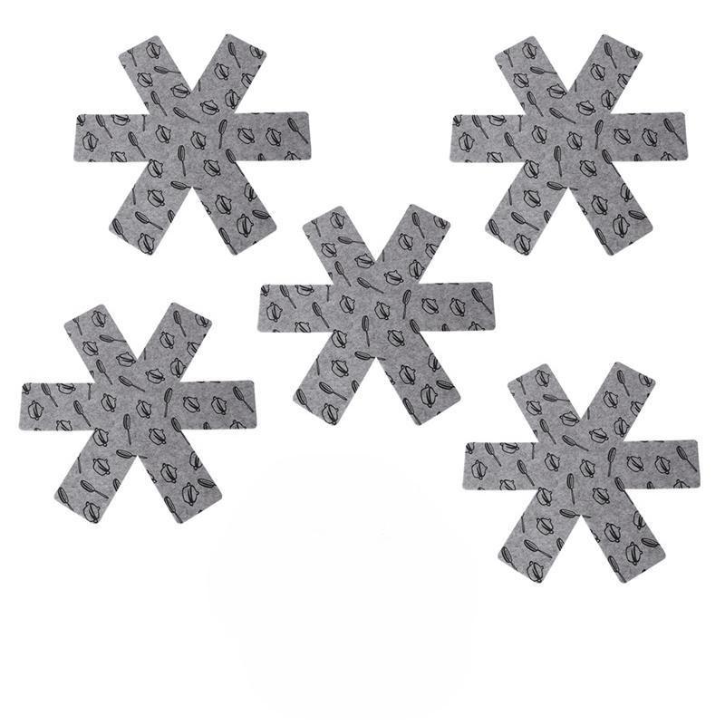 

5 шт. антипригарная защита для подушечки для сковороды 38*38 см, разделительные подушечки для предотвращения царапин и защиты поверхностей для посуды