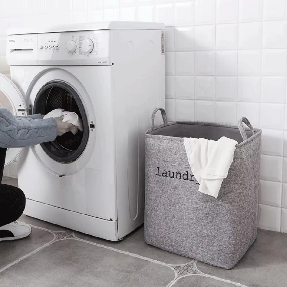 Folding Jute Storage Basket Large Capacity Laundry Basket Portable Jute Cloth Basket Home Use