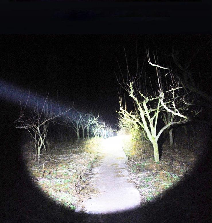 LED tactical flashlight, rechargeable, powerful, survival, forest, as a gift