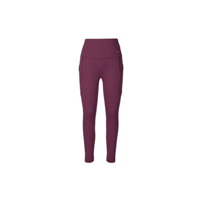 Pantaloni Sportivi Corti da Donna a Vita Alta Asciugatura Rapida Vestibilità Slim Bordo Rosso DQ5898-610