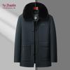 YUZHAOLIN Men's Winter Padded Workwear Jacket with Faux Fur Collar