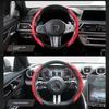 Steering Wheel Cover, Special for Specific Car Models, Suede Flip Cover, Anti-Slip Handle Cover with Car Logo, Steering Wheel Cover for All Seasons