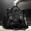 Modieuze en Gepersonaliseerde Mesh Lichtgewicht Tote Bag, Grote Capaciteit Retro Casual Enkele Schouder Diagonale Crossbody Tas