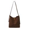 Leopard Print Suede Tote: Versatile Large-Capacity Crossbody for Autumn/Winter
