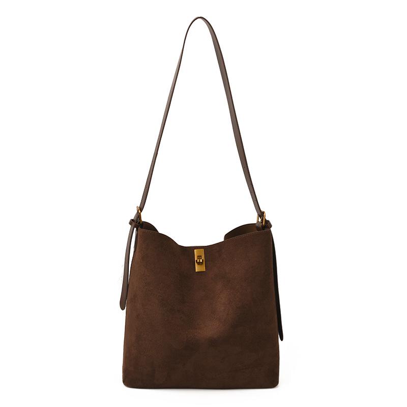 Leopard Print Suede Tote: Versatile Large-Capacity Crossbody for Autumn/Winter