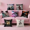 Maple Design Cushion Cover Happy Autumn Harvest Decor Holiday Decorati Pillow Cover Band LLinkin From Logo PPark