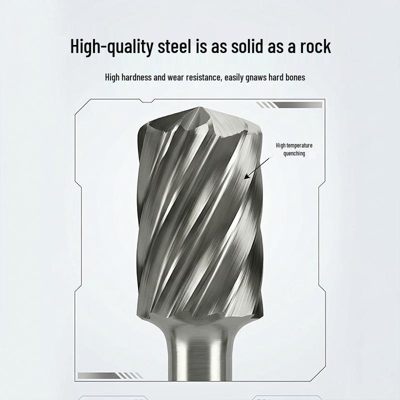 Hard Steel Rotary File Drill Bit for Metal and Woodworking, Grinding, and Deburring