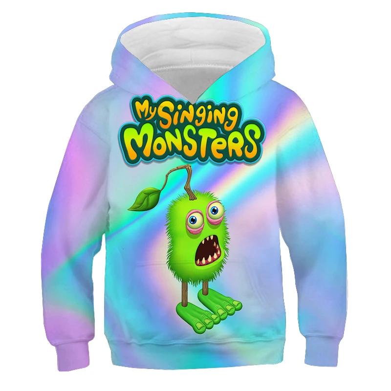 Kids Clothes My Singing Monsters Print Hoodie Girls Cartoon Casual Sweatshirts Children's Clothing Autumn Boys Hoody Pullover