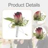 Men Wedding Boutonniere Brooch Pin Romantic Artificial Rose Flower Suit Decoration for