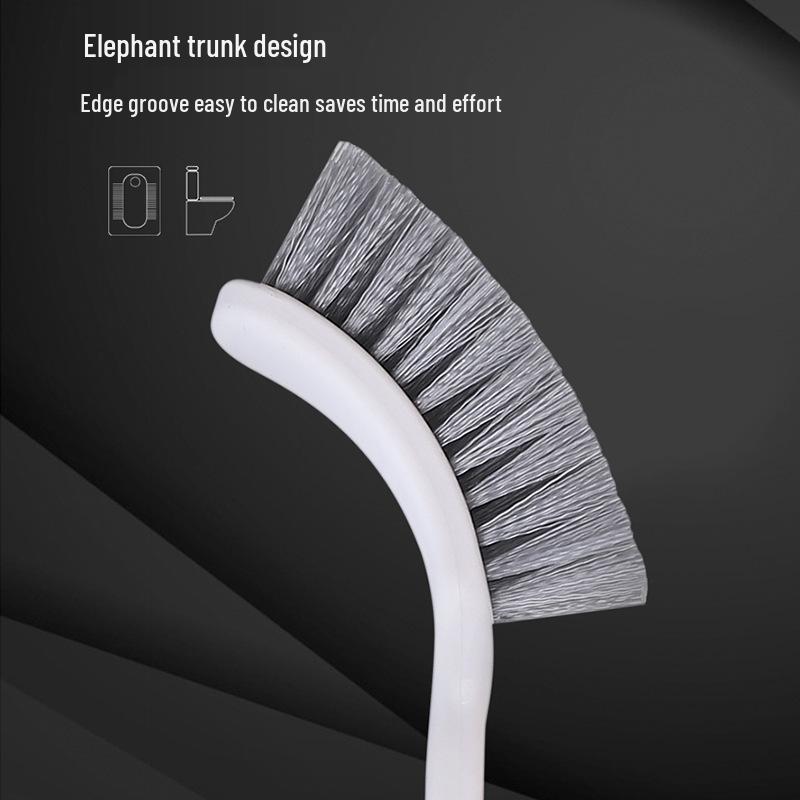 Wall-Mounted Soft Bristle Long-Handle Toilet Brush for Efficient Bathroom Cleaning