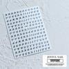 3D Laser Nail Stickers - Russian Symbols, Letters, Numbers for Influencer Style