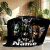 Custom Name Personalized Saint Seiya Print Blanket, Home Decor, Bedroom, Sofa, Camping, Couch, Gifts for Birthday Christmas