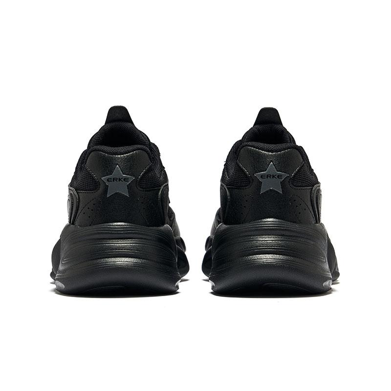 Erke Yanjie 2.0 Versatile Trendy Retro Durable Breathable Low-Top Casual Shoes Men sneakers Black Carbon-Gray 51124302236-004