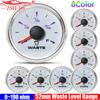 ZMFJH 2"52MM Waste Level Gauge with 8 Color Backlight Holding Tank Gauge E-1/4-1/2-3/4-F Waste Level Meter for Car Boat Yacht