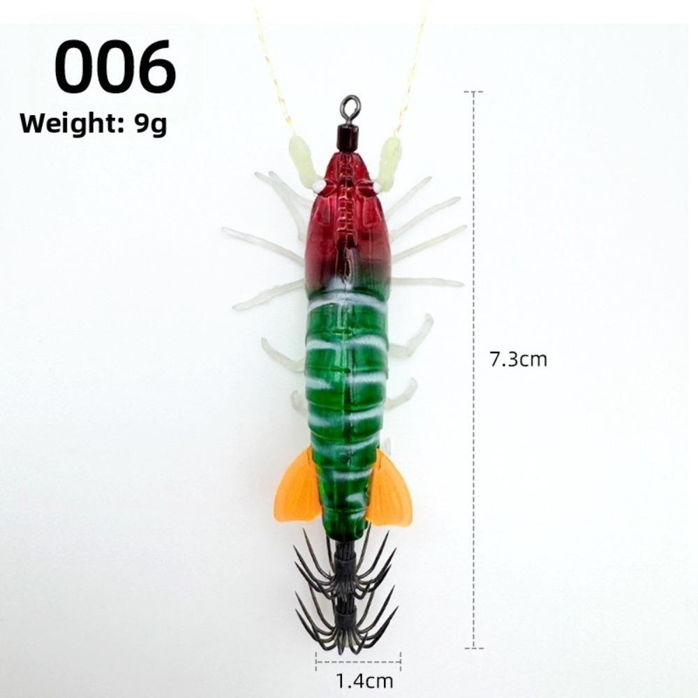 Horizontal Squid Jig Luminous Artificial Calamar Wobbler Sea Fishing Lures Cuttlefish Fishing