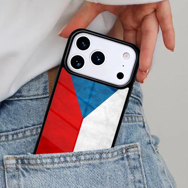 Czech Republic Flag Phone Case for iPhone 16e 15 14 13 12 17 Pro Max Plus Air 17pro Cover Coque