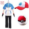 Summer Anime Pokémon Baby Ash Cosplay Costume Set