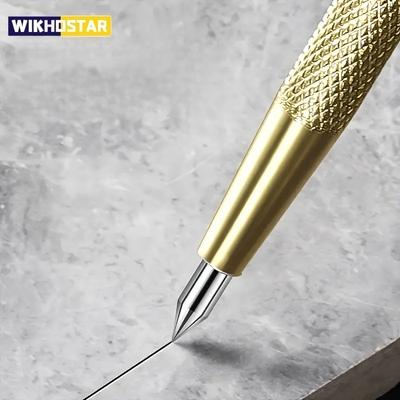 2/5 Pezzi penna in titanio con punta diamantata, strumenti di precisione per la lavorazione dei metalli e del legno per tagliare vetro, piastrelle, metallo e legno