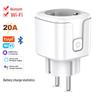 EU Smart WIFI Tuya Socket 20A with Timer & Remote Alexa Control, Graffiti Design, Energy Metering.