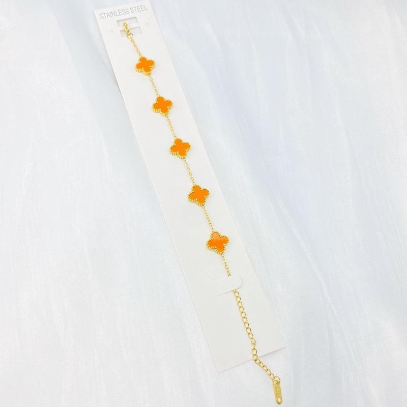 Mm Nicht verblassendes Edelstahl-Vierblättriges Kleeblatt-Armband für Damen - Frischer Stil