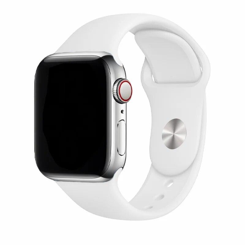 Silicone Strap For Apple Watch Band 44mm 40mm 42mm Ultra 49mm 8 3 4 5 6 SE Correa Watchband Bracelet iWatch Series 7 41mm 45mm