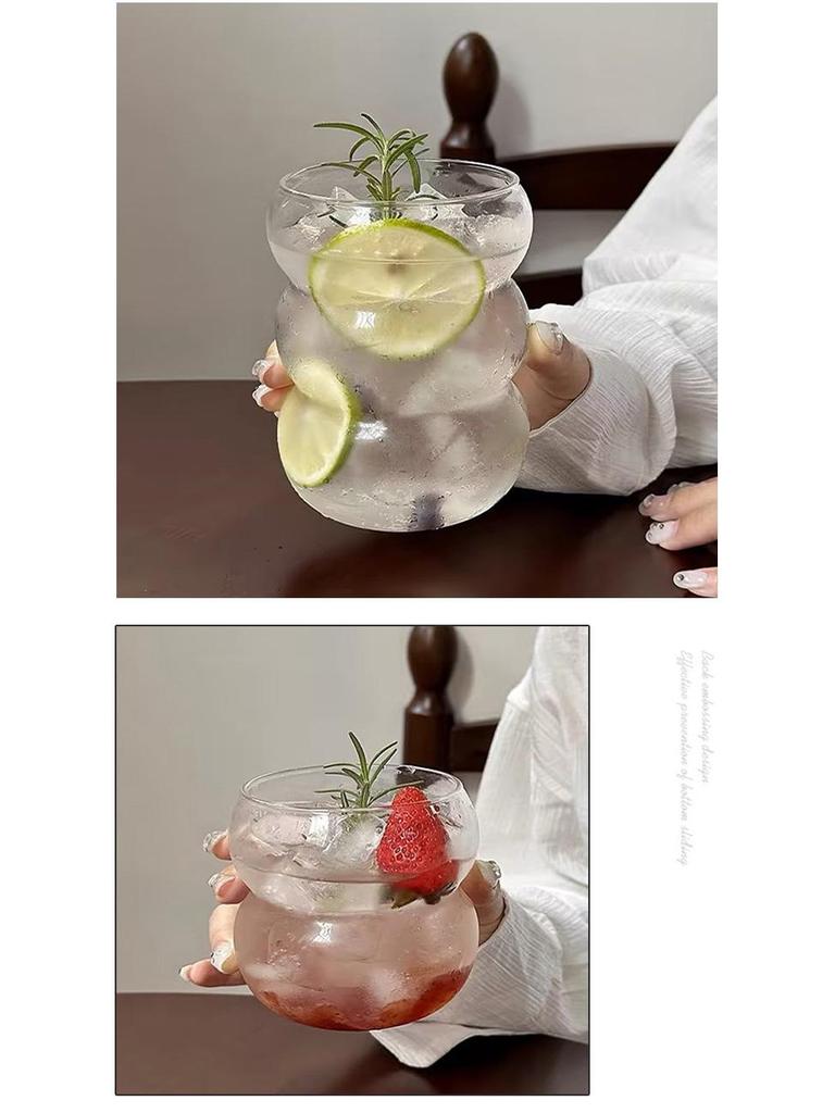 Milky Cute Glass Breakfast Cup for Yogurt, Cereal, and Coffee