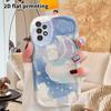Phone Case: 2D Flat Samsung Galaxy A34 A35 M05 M06 S20 S22 S21 FE Plus 5G Protective Case, Couples Style, Little White Bear with Moon, Christmas and H