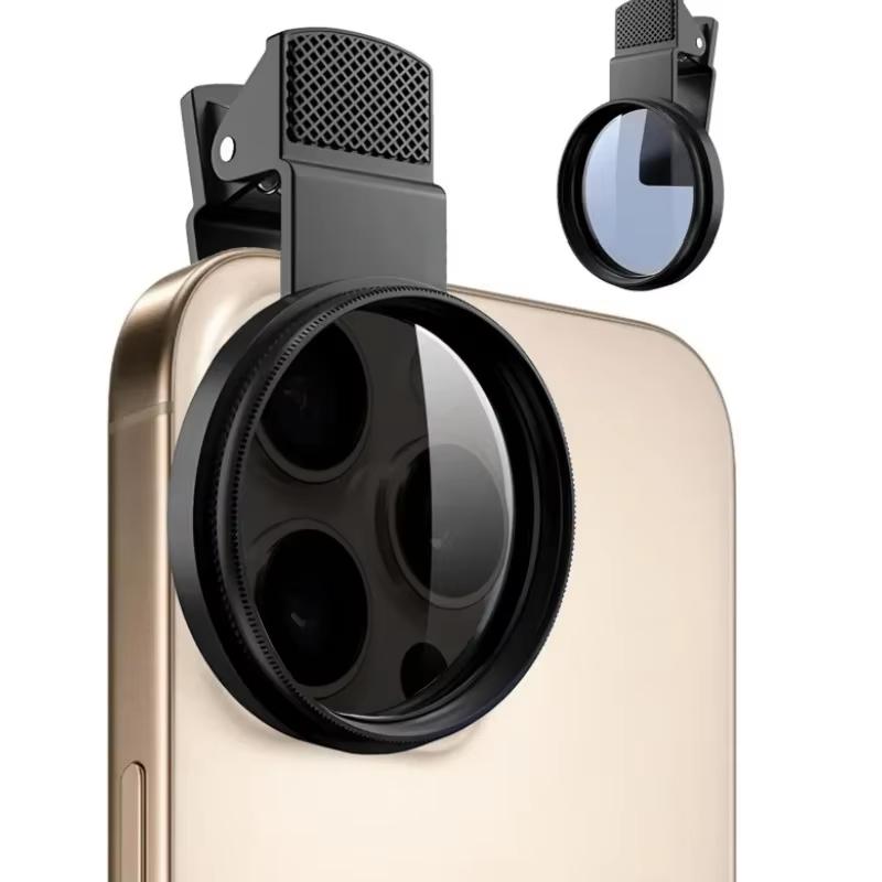 52/67Mm Clip On Phone Cpl Lens Filter Anti Glare Enhanced Color Saturation For Outdoor Landscape Photography Vlog Shooting