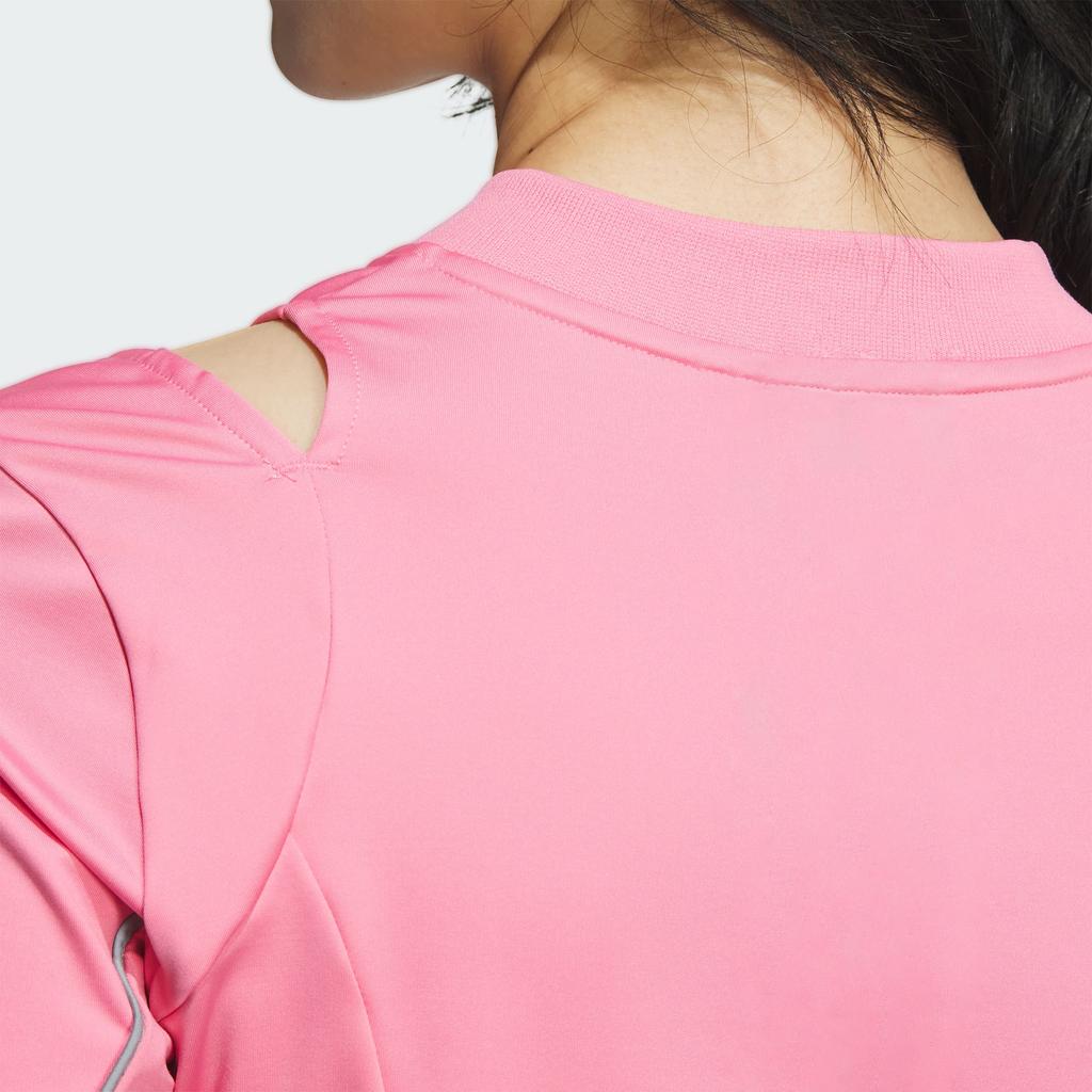 Adidas Slim Long Sleeve Top Quick-Dry V-Neck T-Shirt Women Tops Pink JJ3781