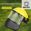 New Garden Grass Trimmer Safety Helmet Hat With Full Face Mesh Protective Mask For Logging Brush Cutter Forestry Protection