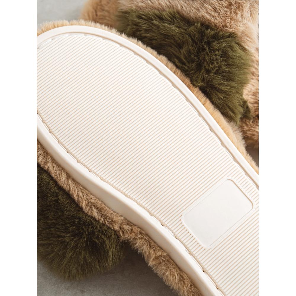 Daiso Stripe Split Living Room Shoes 230 250 Mm Khaki