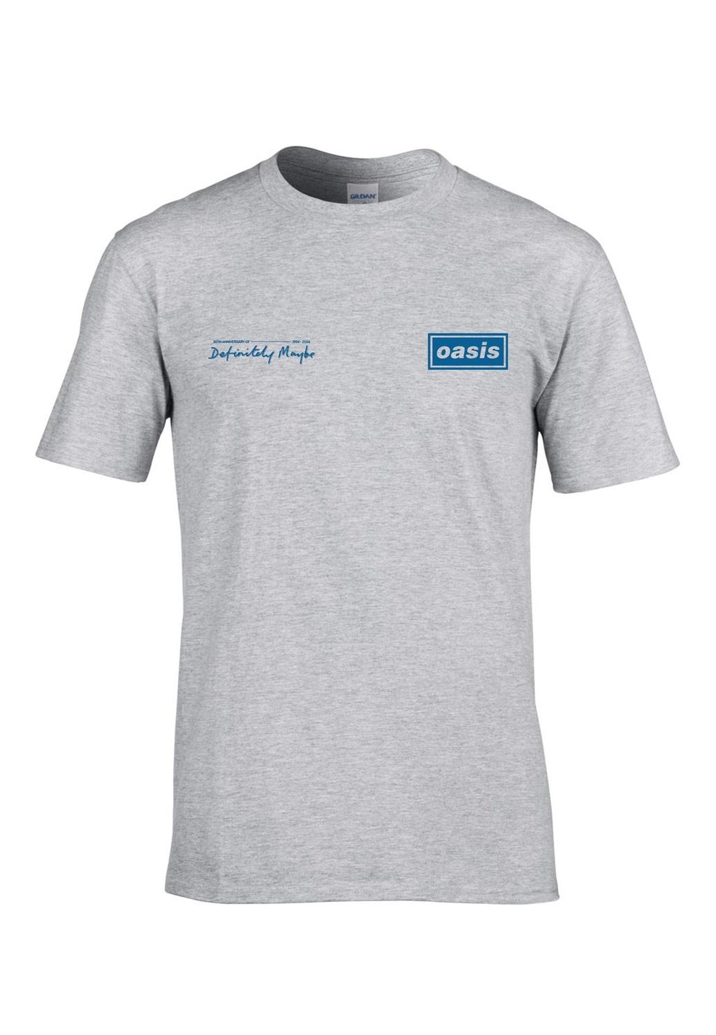 T-shirt Oasis- Definitely Maybe M gris