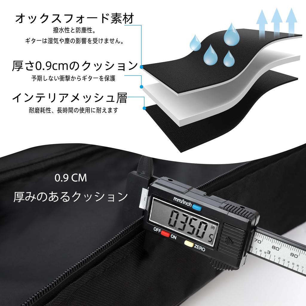 GLEAM Gig Bag Guitar Pack 10mm Sponge for Inch Folk Acoustic Guitar Gig Lightweight Soft Folk Guitar Bag with Large Capacity Durable and Backpack