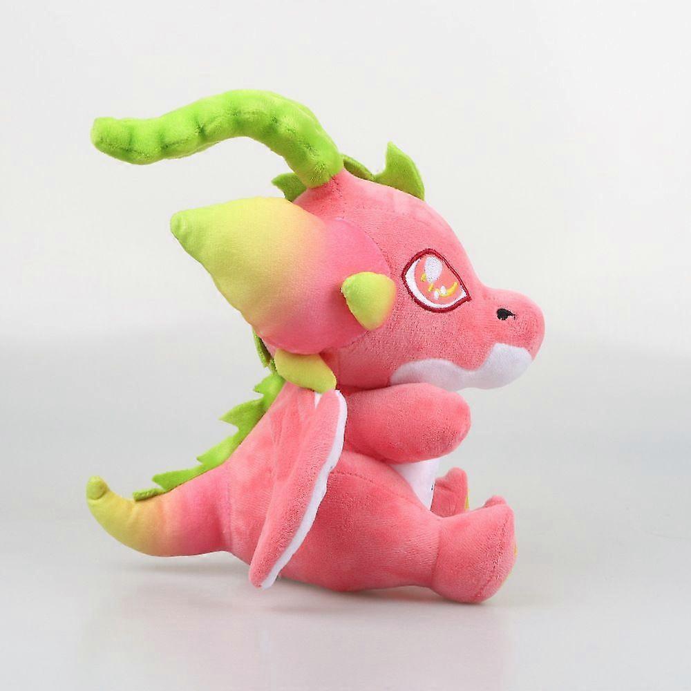 25cm Kawaii Dragon Fruit Dragon Plush Toy Fire Dragon Dinosaur Stuffed Animal Toy Soft Toy Gift Suitable for Boys and Girls