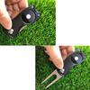 Horquilla de golf con función de succión magnética, tamaño compacto, portátil, marcador de bola de alineación de putt magnético, herramienta de reparación de divot de golf plegable