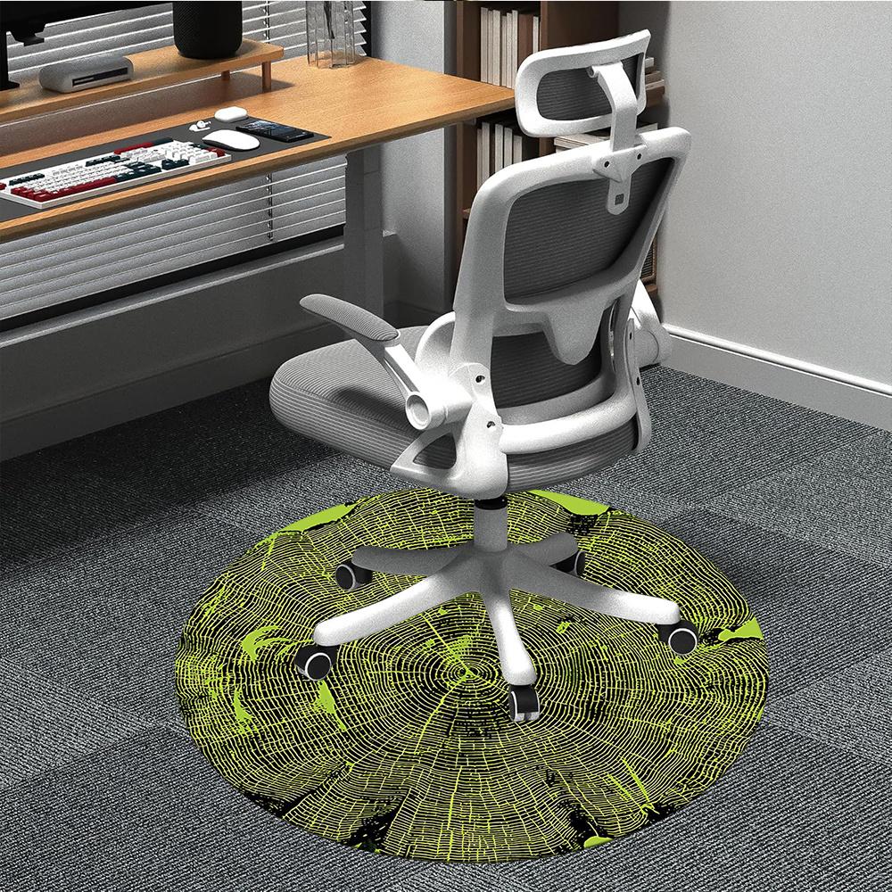 1pc Tree Rings Growth Office Round Area Rug, Indoor Mat Suitable ForOffice, Under Office Chairs Bedroom Living Room Home Decor, Room Decot029