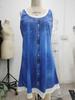 Women's Loose-Fit Digital Print Faux Denim Two-Piece Dress