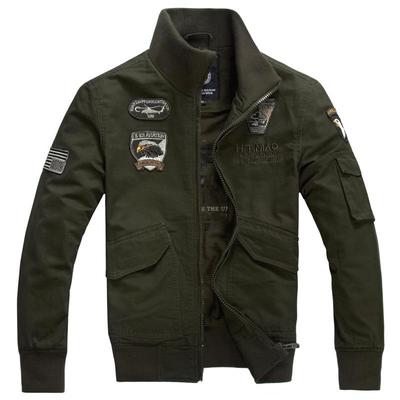 Autumn New Air Force One Plus Size Jacket Men's Casual Embroidered Flight Jacket Tooling Jacket