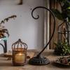 French Vintage Iron Hollow Tabletop Lantern, Creative Candle Holder Lamp Decor for Restaurant Home - Rustic Retro Centerpiece