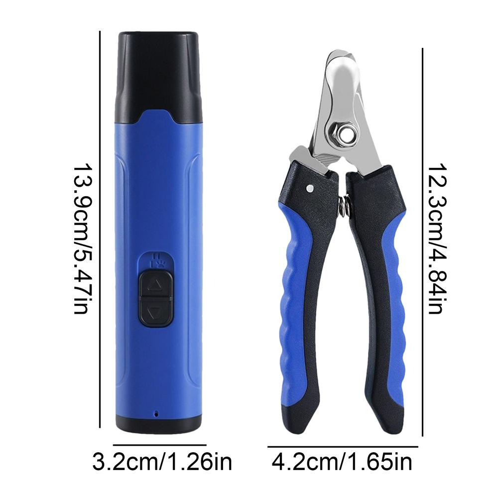 

Professional Pet Nail Grinder Safe Dog Claw Care Dog Nail Grinder Ergonomic Pet Nail Grinder Low Noise Nail Clipper For Pet Dog синий